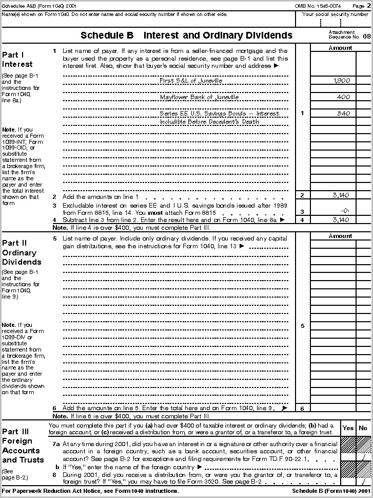 Irs Forms 1040 Schedule B Form : Resume Examples