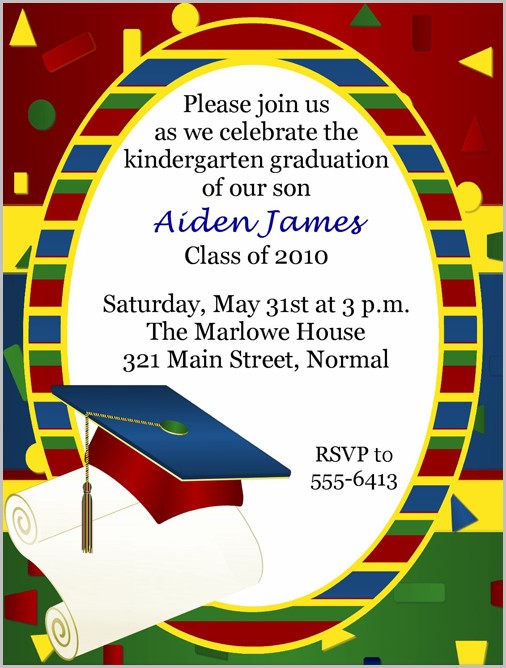 Kindergarten Graduation Invitation Templates Free Templates 1 Resume 