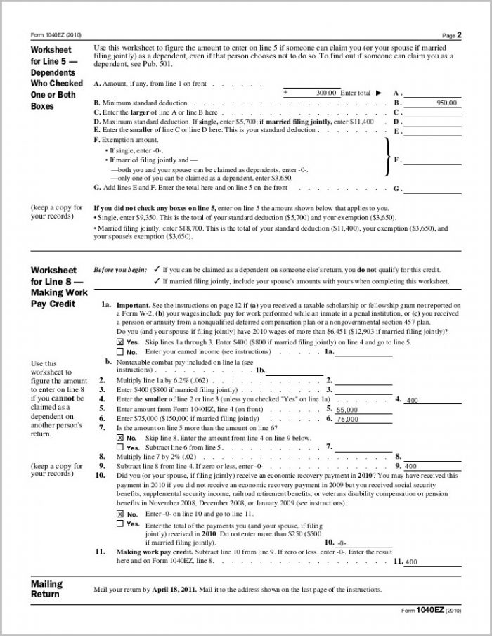 Irs Form 1040 Qualified Dividends Capital Gains Worksheet Form : Resume