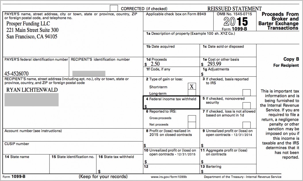 Form 1099 B Worksheets