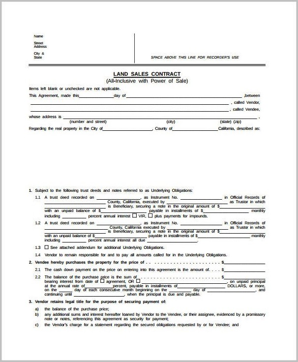 pdf land contract ohio Resume Land Examples Form : Form 2020 Contract Michigan