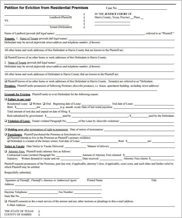 Texas Divorce Forms Harris County Form : Resume Examples