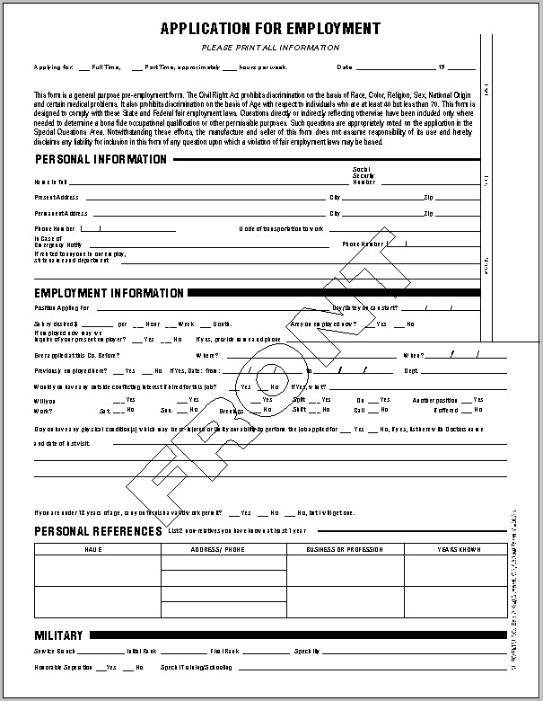 Printable Job Application Form For Burger King Printable Forms Free Online