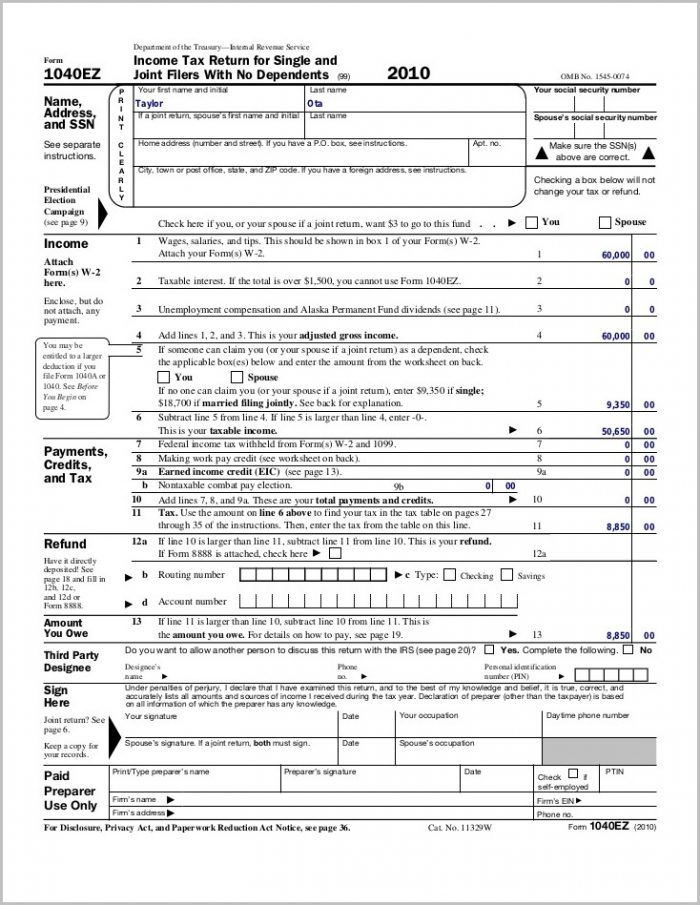 Irs Form 1040 Dependent And Qualifying Person Worksheet Form : Resume