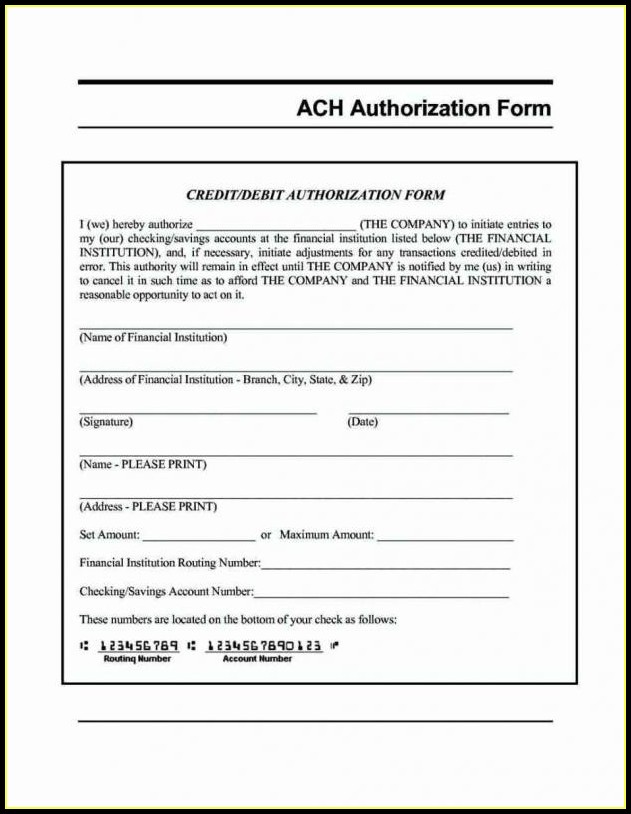 form debit nab direct 1 Examples Ach Form Templates Resume : Template