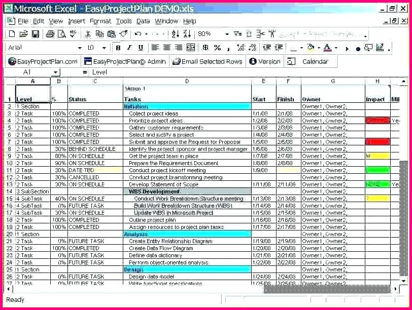 Excel Project Management Template Templates-1 : Resume Examples