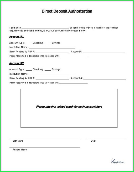 Ach Debit Authorization Agreement Form Form : Resume Examples