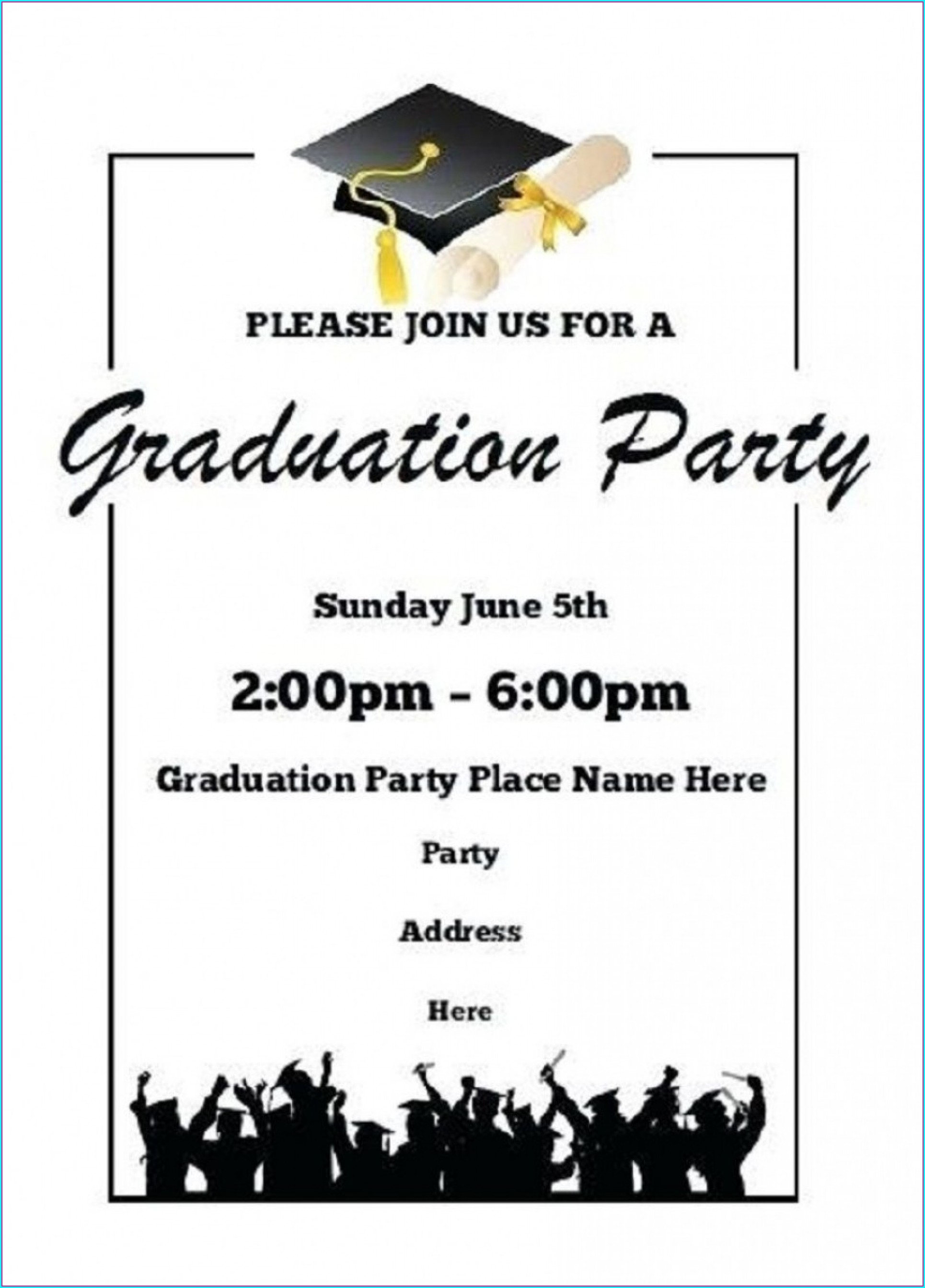 Printable Graduation Party Invitation Templates Templates-2 : Resume ...