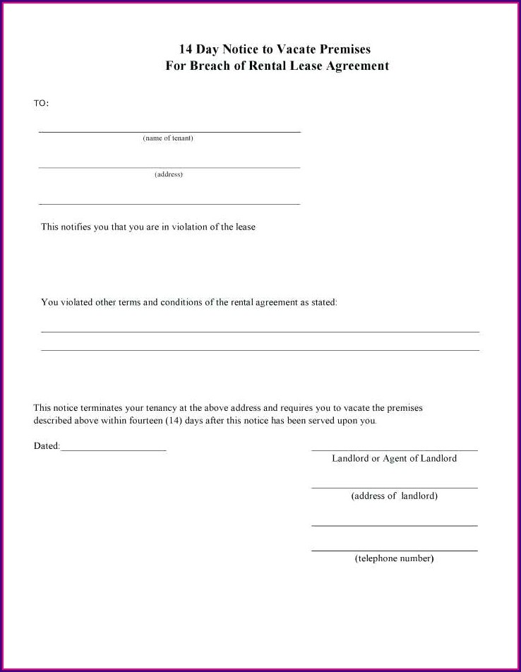 Standard Eviction Notice Template Templates-2 : Resume Examples