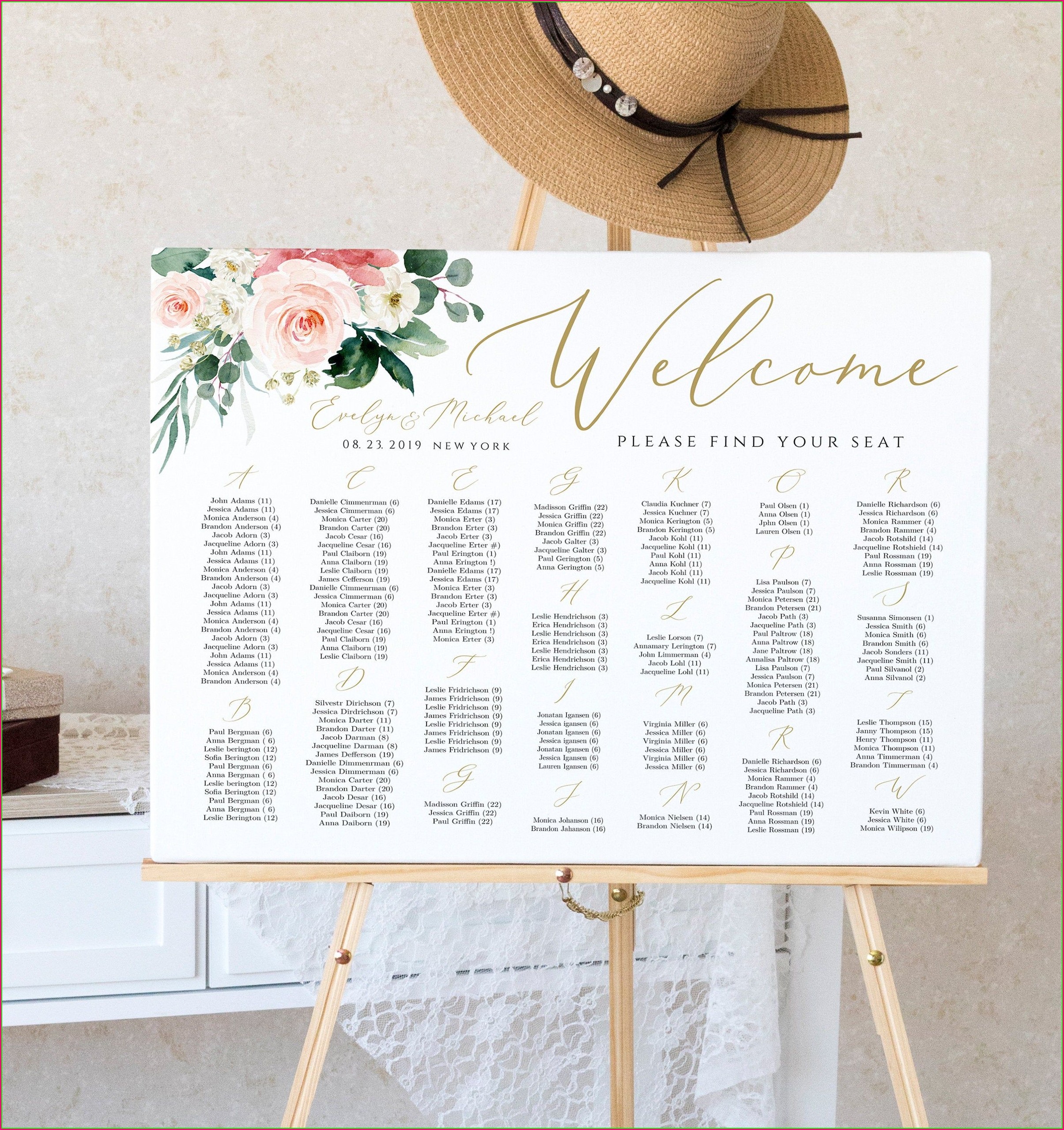 Guest List Table Seating Free Wedding Seating Chart Template Microsoft ...