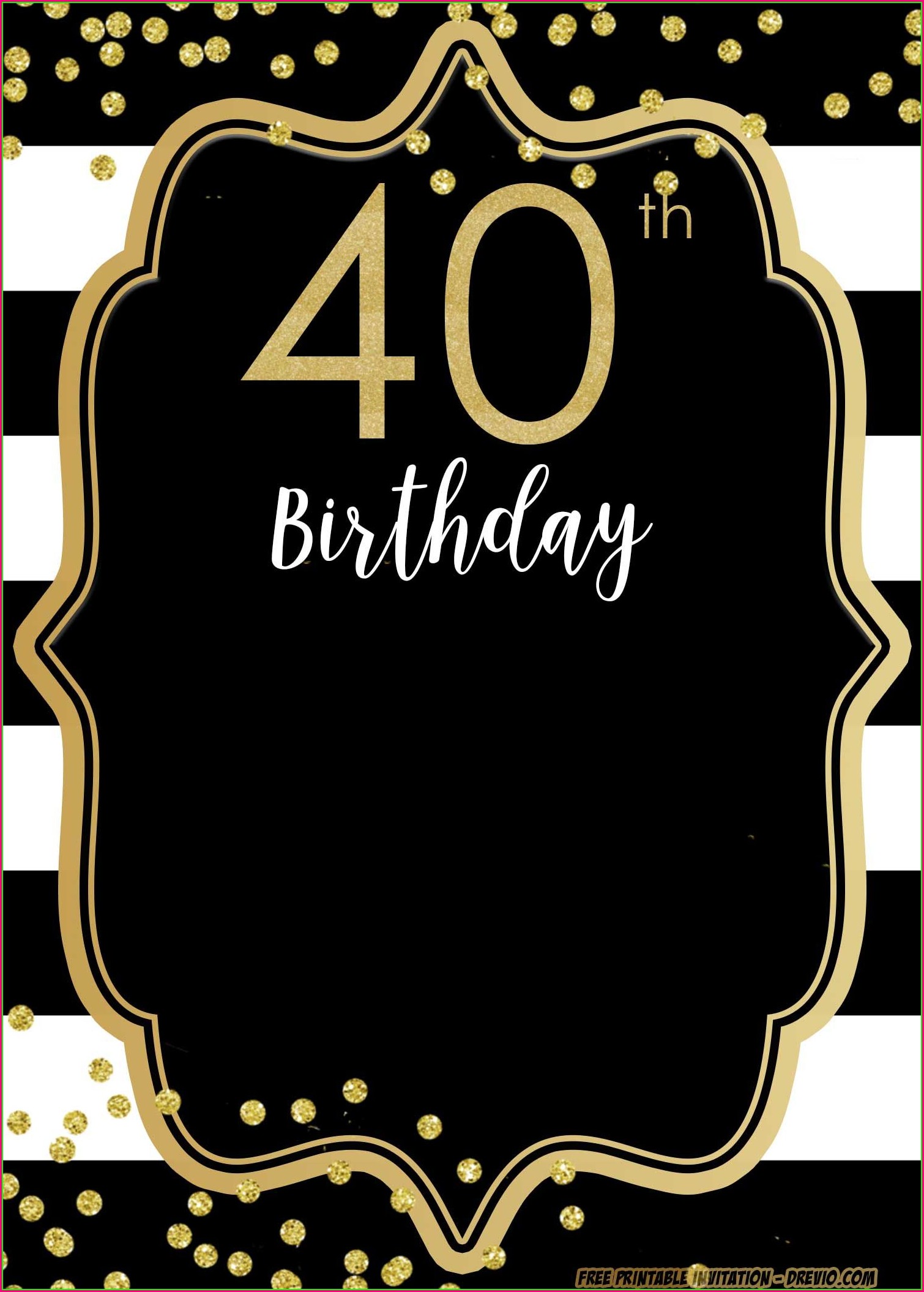 Downloadable Free 40th Birthday Invitations Templates Templates-2 ...