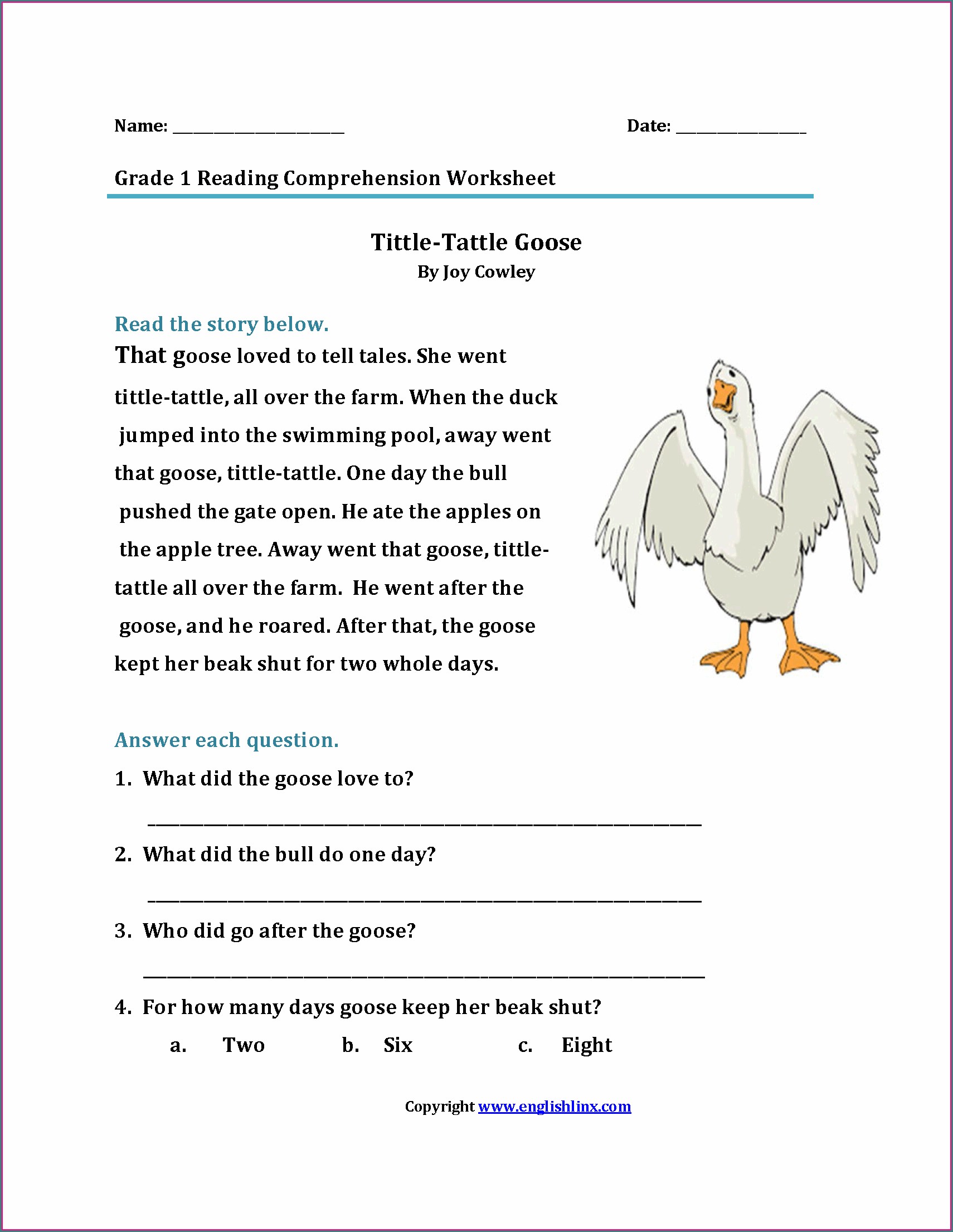 Comprehension Worksheets For Grade 1 Pdf Comprehension Worksheets For Grade 1 Pdf