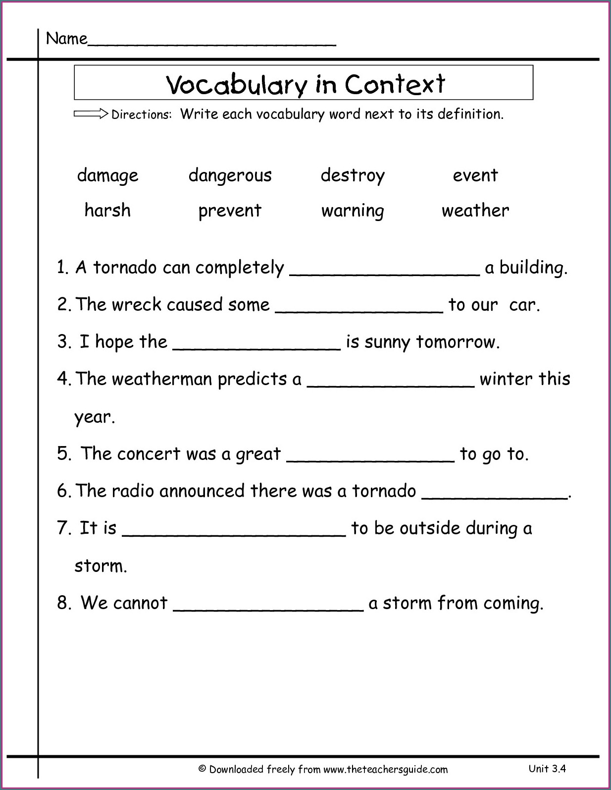 Linking Verbs 3rd Grade