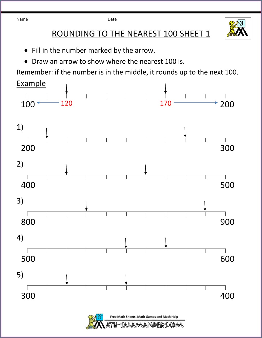 Grade 4 Math Worksheets Rounding Numbers Education Ph - Rounding ...