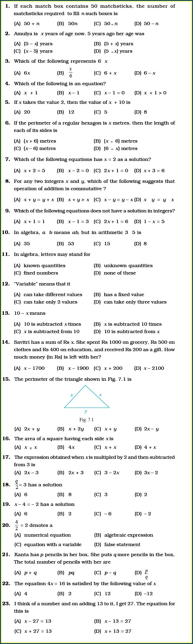 Maths Worksheet For Class 4 With Answers Maths Worksheet For Class 4 With Answers