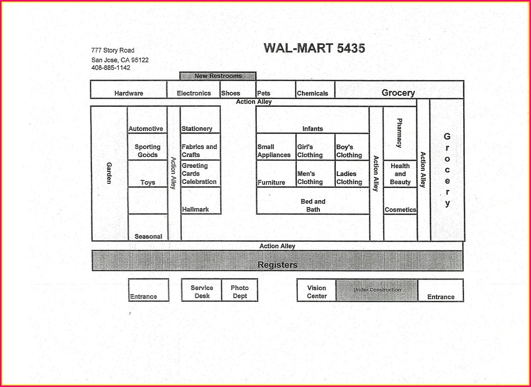 Walmart Supercenter Aisle Layout Map