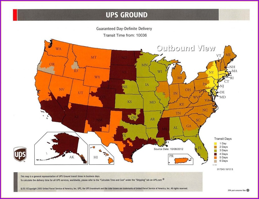 Parcel Select Usps Delivery Time Ups Transit Time Map Map : Resume Examples