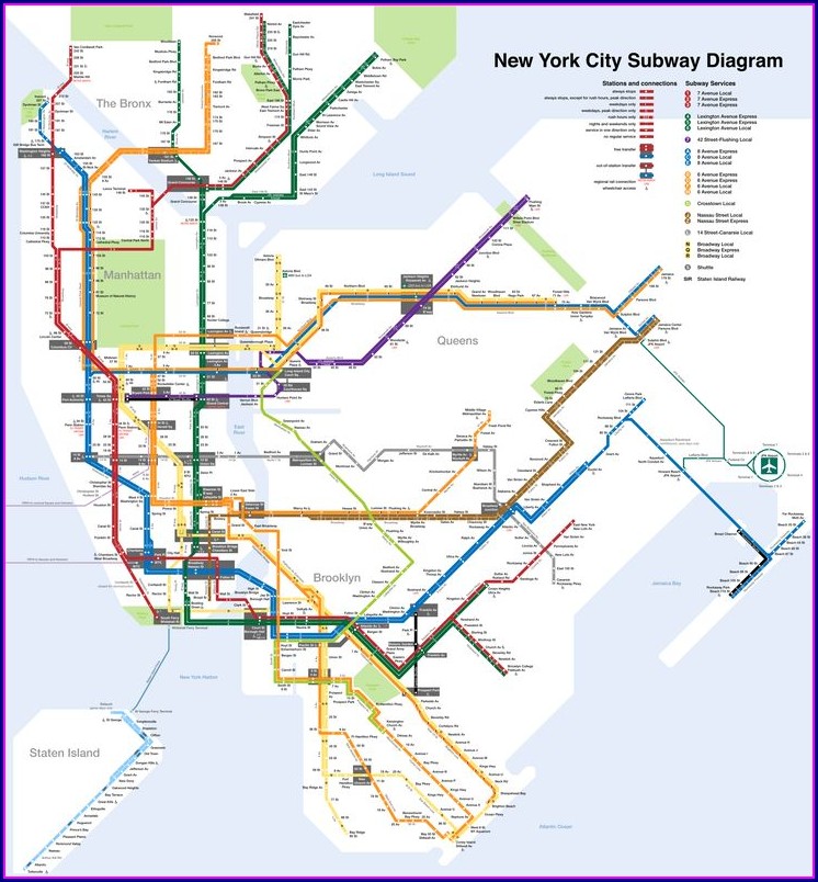 Printable Nyc Subway Map Map : Resume Examples